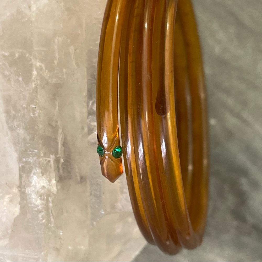 Vintage Celluloid Snake Bracelet - Picture 13 of 14
